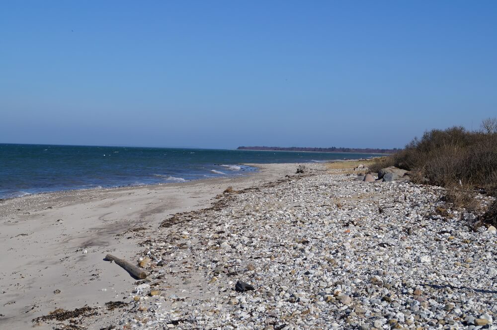 Den dejlige strand nær luksushus 341 ved Fyn og øer.