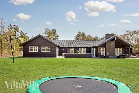 I det attraktive aktivitesrum i luksushus nr. 342 i Vestjylland  er der masser af udendørs aktiviteter, f.eks. legetårn og gynge