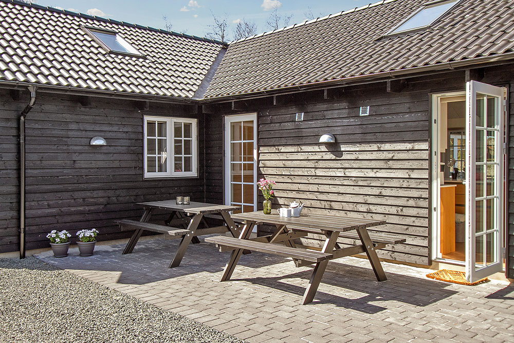 Luksushus nr. 342 har en dejlig terrasse med gode havemøbler til 24 personer.