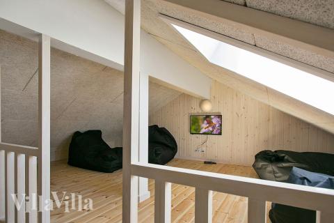 Nogle af de 20 sovepladser findes på hemsen i luksushus nr. 343