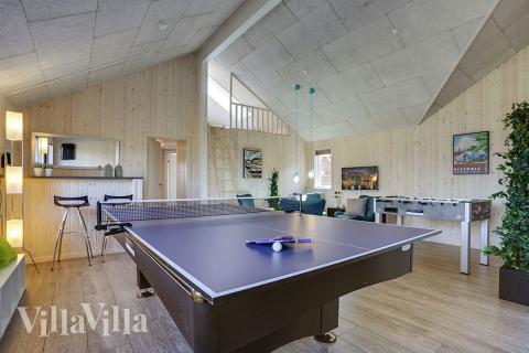 Luksushus 344 til 16 personer byder på et stort aktivitetsrum med bl.a. billard og dart