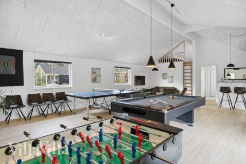 Ud over de mange timer, man kan bruge i husets pool-afdeling, så byder luksushus 350 også på billard/bordtennis og dart