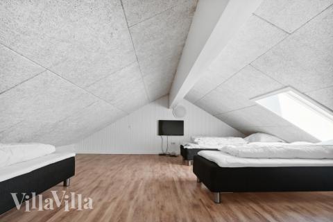 Nogle af de 24 sovepladser findes på hemsen i luksushus nr. 350