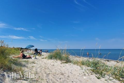 Den dejlige strand nær luksushus 358 ved Østjylland.