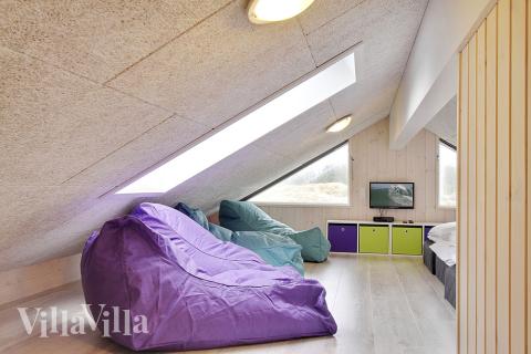 Nogle af de 18 sovepladser findes på hemsen i luksushus nr. 357