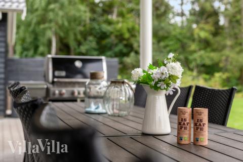 Stor terrasse ved luksushus nr. 365 i Nordsjælland.