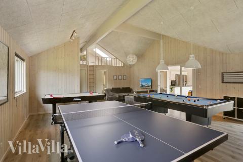 Luksushus 369 til 20 personer byder på et stort aktivitetsrum med bl.a. billard og dart