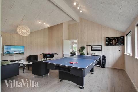 Luksushus 372 til 18 personer byder på et stort aktivitetsrum med bl.a. billard og dart