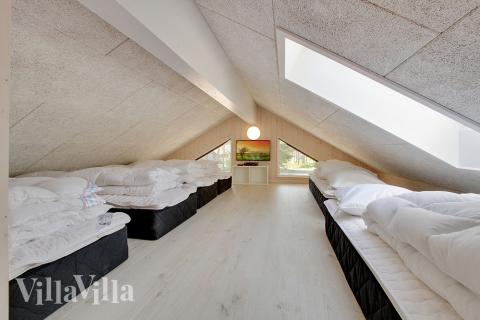 Nogle af de 22 sovepladser findes på hemsen i luksushus nr. 374