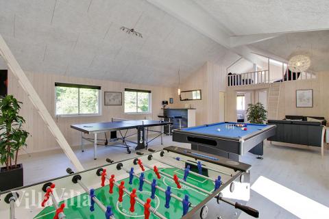 Luksushus 374 til 22 personer byder på et stort aktivitetsrum med bl.a. billard og dart