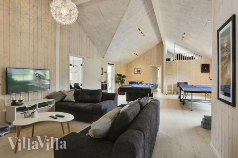 Luksushus 376 til 22 personer byder på et stort aktivitetsrum med bl.a. billard og dart