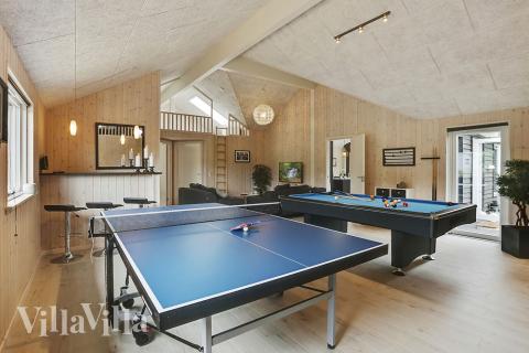 Aktivitetsrum i luksushus nr. 376 med 8 soveværelser og plads til 22 personer.