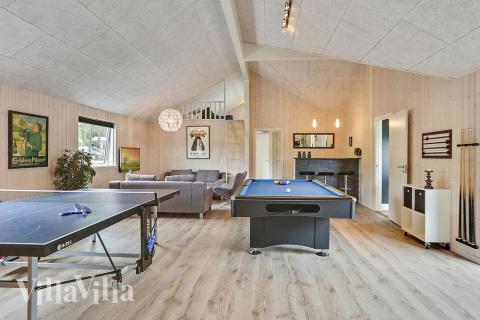 Dyst i sommerhusets aktivitetsrum, når I besøger luksushus nr. 375 i Nordsjælland.