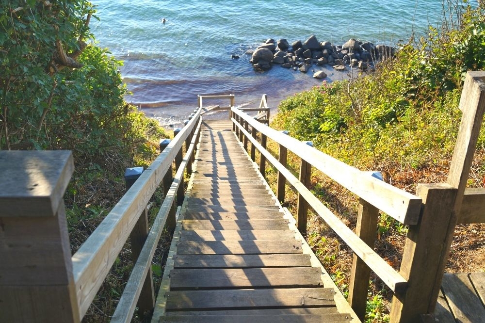 Den dejlige strand nær luksushus 377 ved Nordsjælland.