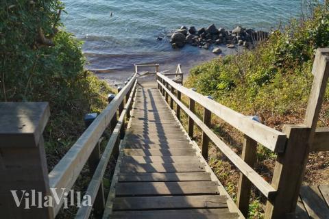 Den dejlige strand nær luksushus 378 ved Nordsjælland.