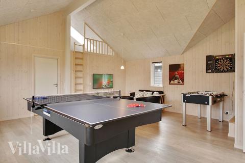 Luksushus 709 til 16 personer byder på et stort aktivitetsrum med bl.a. billard og dart