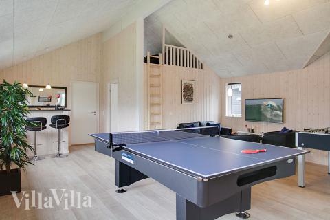 Luksushus 712 til 18 personer byder på et stort aktivitetsrum med bl.a. billard og dart