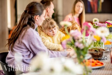 Opholdsrum med plads til 20 i luksushus nr. 393.