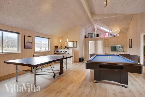 Luksushus 395 til 20 personer byder på et stort aktivitetsrum med bl.a. billard og dart