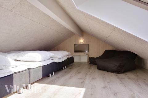 Nogle af de 16 sovepladser findes på hemsen i luksushus nr. 713