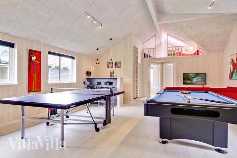 Luksushus 715 til 20 personer byder på et stort aktivitetsrum med bl.a. billard og dart