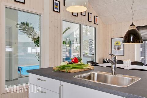 Velindrettet køkken i luksushus nr. 399 i Vestjylland.