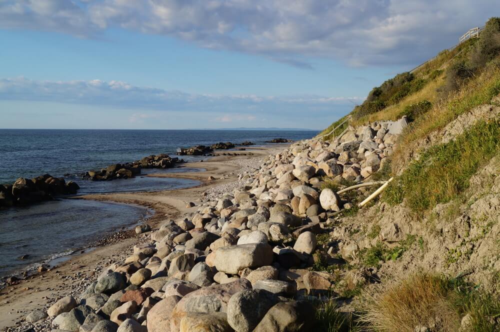 Den dejlige strand nær luksushus 388 ved Nordsjælland.