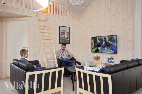 Dyst i sommerhusets aktivitetsrum, når I besøger luksushus nr. 398 i Nordsjælland.