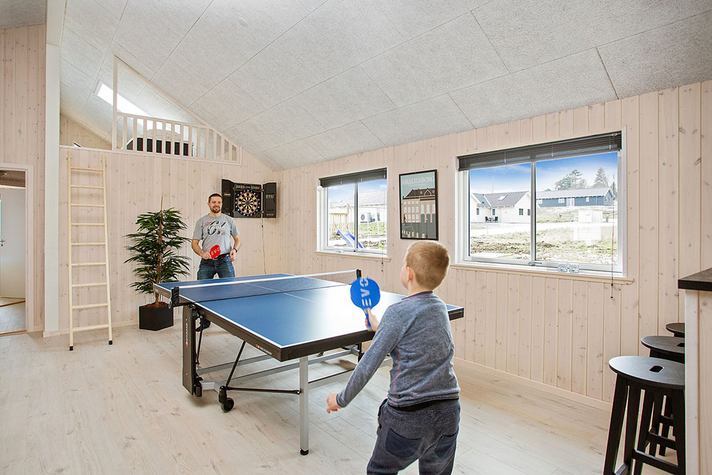 Luksushus 398 til 22 personer byder på et stort aktivitetsrum med bl.a. billard og dart