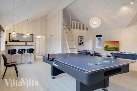 Luksushus 407 til 22 personer byder på et stort aktivitetsrum med bl.a. billard og dart