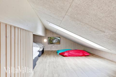 Nogle af de 18 sovepladser findes på hemsen i luksushus nr. 408