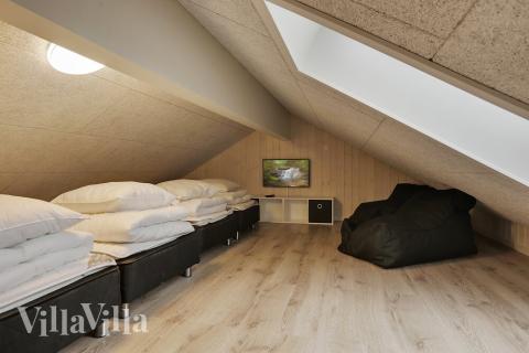 Nogle af de 18 sovepladser findes på hemsen i luksushus nr. 392