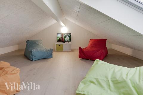 Nogle af de 26 sovepladser findes på hemsen i luksushus nr. 415