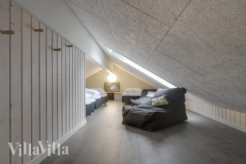 Nogle af de 18 sovepladser findes på hemsen i luksushus nr. 409