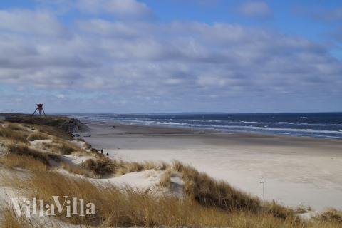 Den dejlige strand nær luksushus 411 ved Nordjylland.