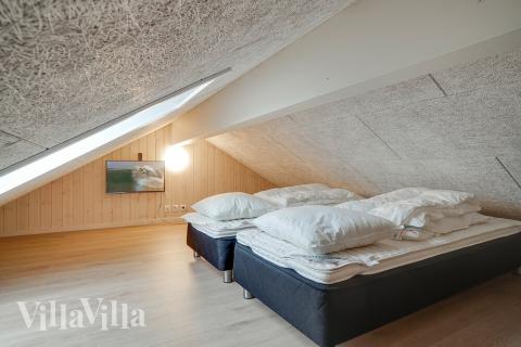 Nogle af de 10 sovepladser findes på hemsen i luksushus nr. 723