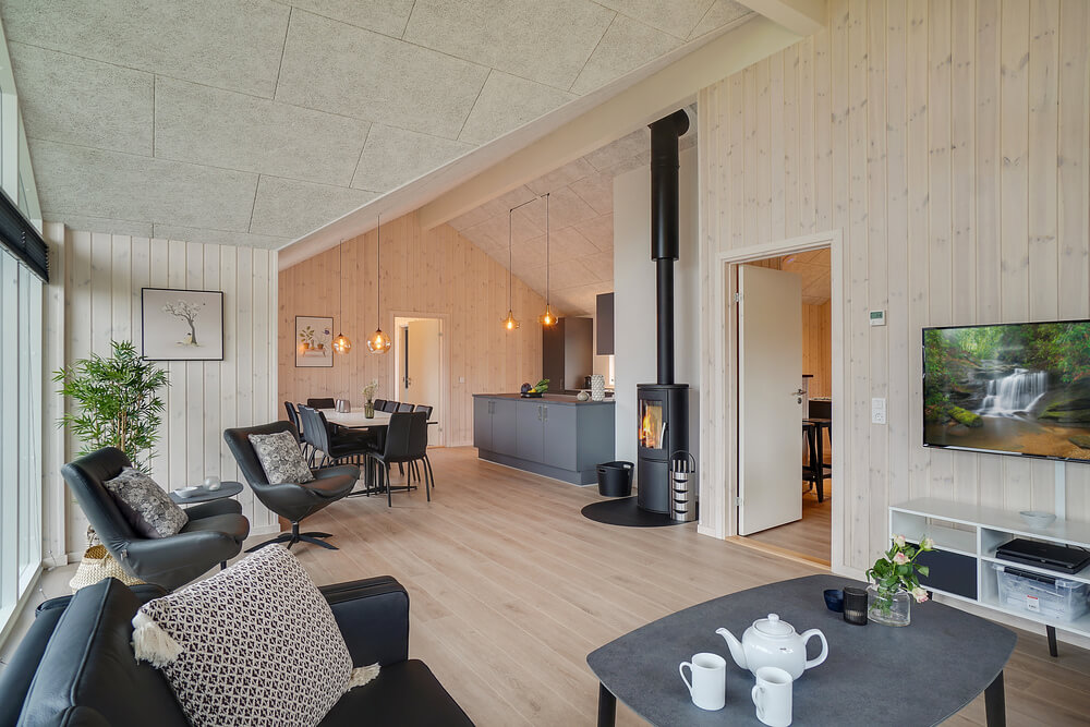 Opholdsrum med plads til 10 i luksushus nr. 723.