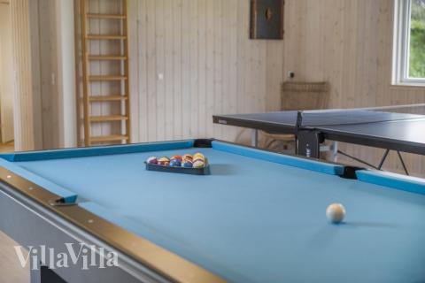 Luksushus 440 til 24 personer byder på et stort aktivitetsrum med bl.a. billard og dart