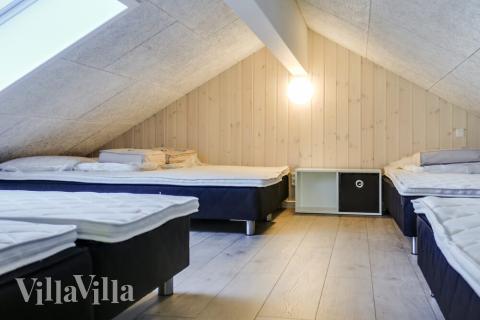 Nogle af de 30 sovepladser findes på hemsen i luksushus nr. 428