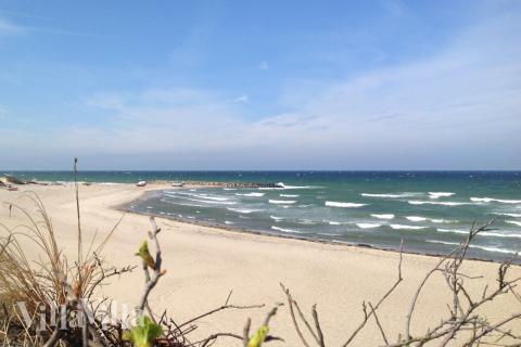 Den dejlige strand nær luksushus 436 ved Nordsjælland.