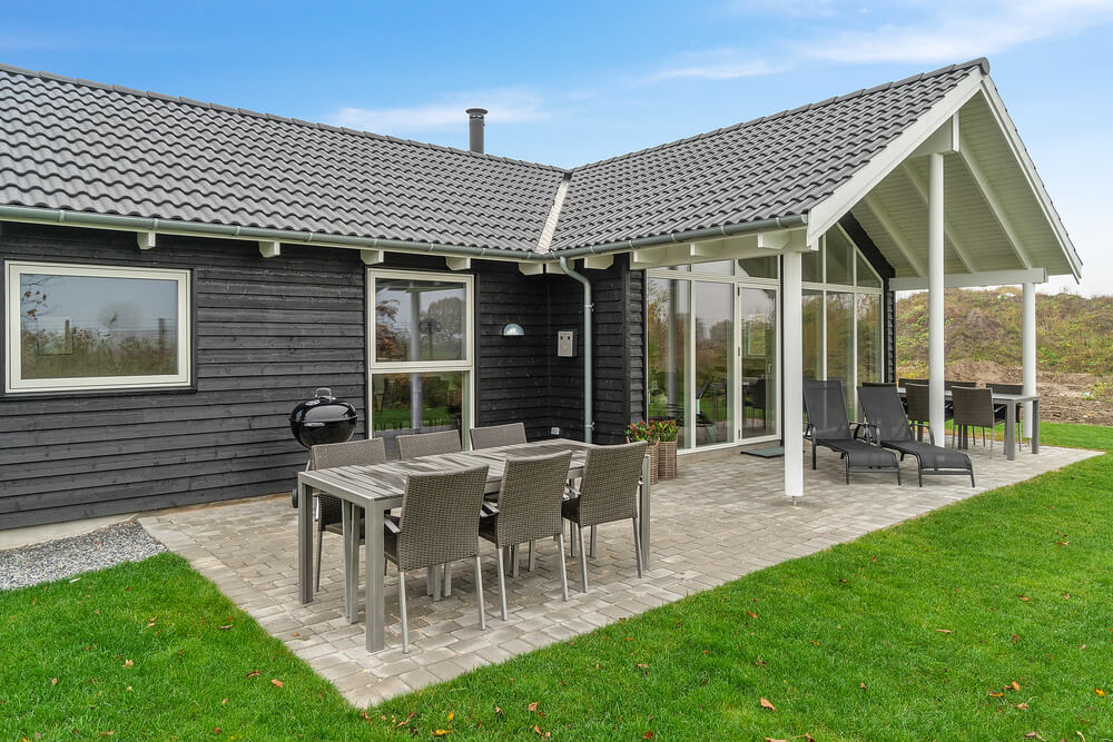 Luksushus nr. 725 har en dejlig terrasse med gode havemøbler til 10 personer.