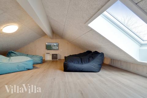 Nogle af de 26 sovepladser findes på hemsen i luksushus nr. 442