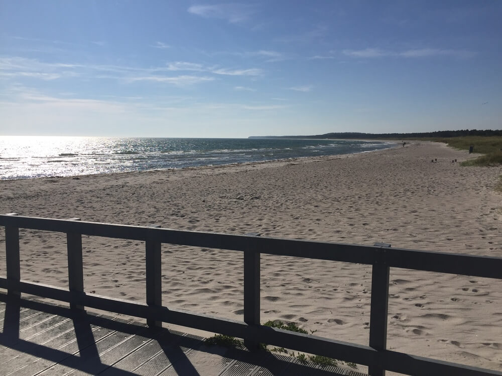 Den dejlige strand nær luksushus 446 ved Østjylland.