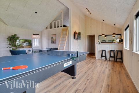 Luksushus 437 til 18 personer byder på et stort aktivitetsrum med bl.a. billard og dart
