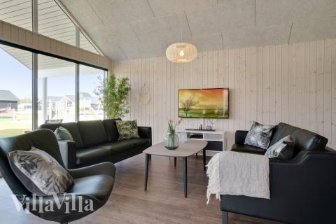 Dyst i sommerhusets aktivitetsrum, når I besøger luksushus nr. 454 i Vestjylland.