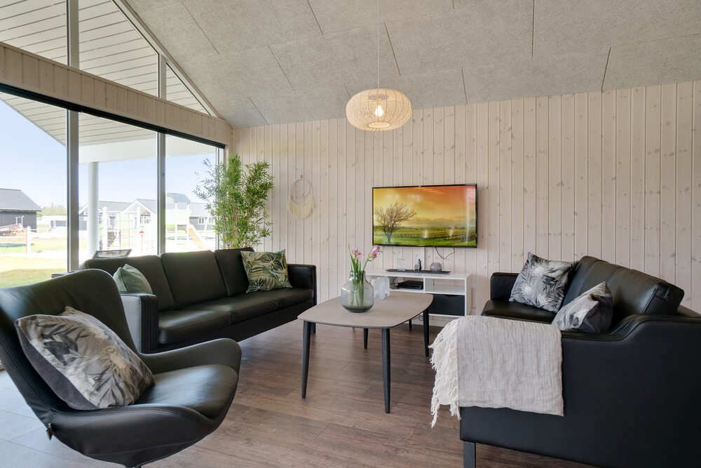 Dyst i sommerhusets aktivitetsrum, når I besøger luksushus nr. 454 i Vestjylland.