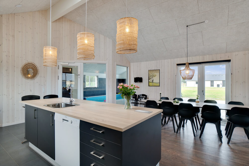 Velindrettet køkken i luksushus nr. 454 i Vestjylland.