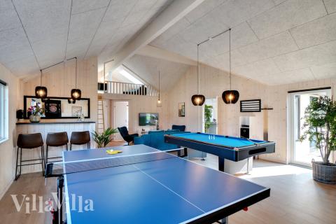 Luksushus 455 til 20 personer byder på et stort aktivitetsrum med bl.a. billard og dart