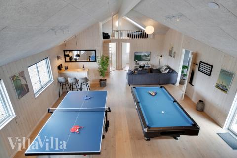 Luksushus 457 til 20 personer byder på et stort aktivitetsrum med bl.a. billard og dart