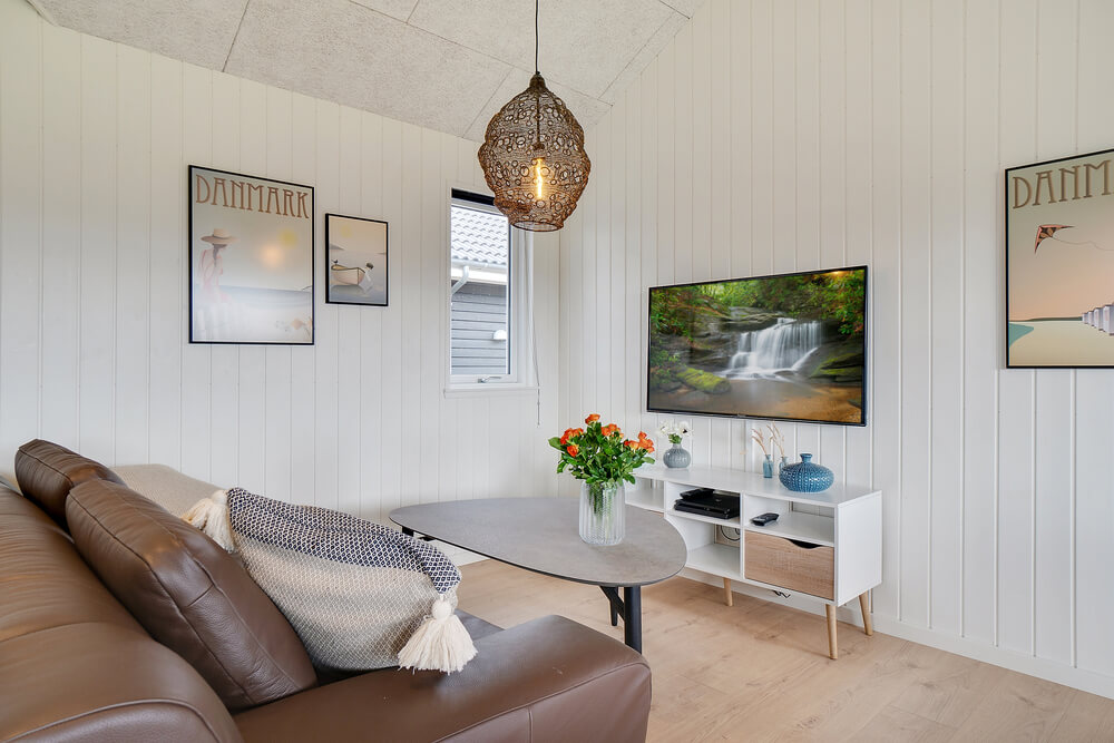 Dyst i sommerhusets aktivitetsrum, når I besøger luksushus nr. 458 i Vestjylland.